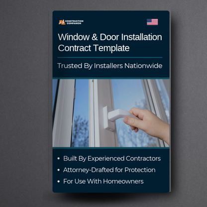 Window & Door Installation Contract Template | Contractor Agreement